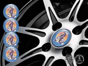Rim Stickers Sport Domed Racing Logo Edition
